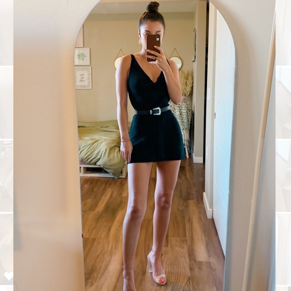 Vintage knitted black dress